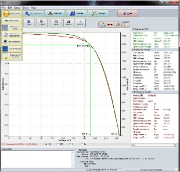 PROFITEST PV1500光伏組件IV測試儀軟件分析
